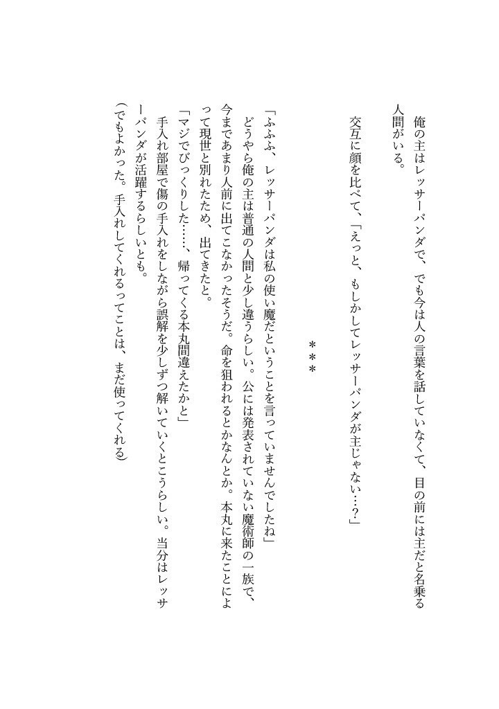 【刀剣乱舞二次・小説】加州清光と魔術師審神者の本丸