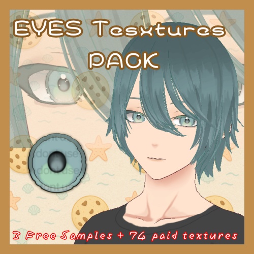 [無料あり/Free Included] Vroid 目テクスチャイラスト風 〜  Eyes Texture Draw like 