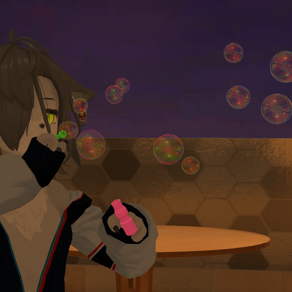 VRChat アバターギミック シャボン玉 bubble particle