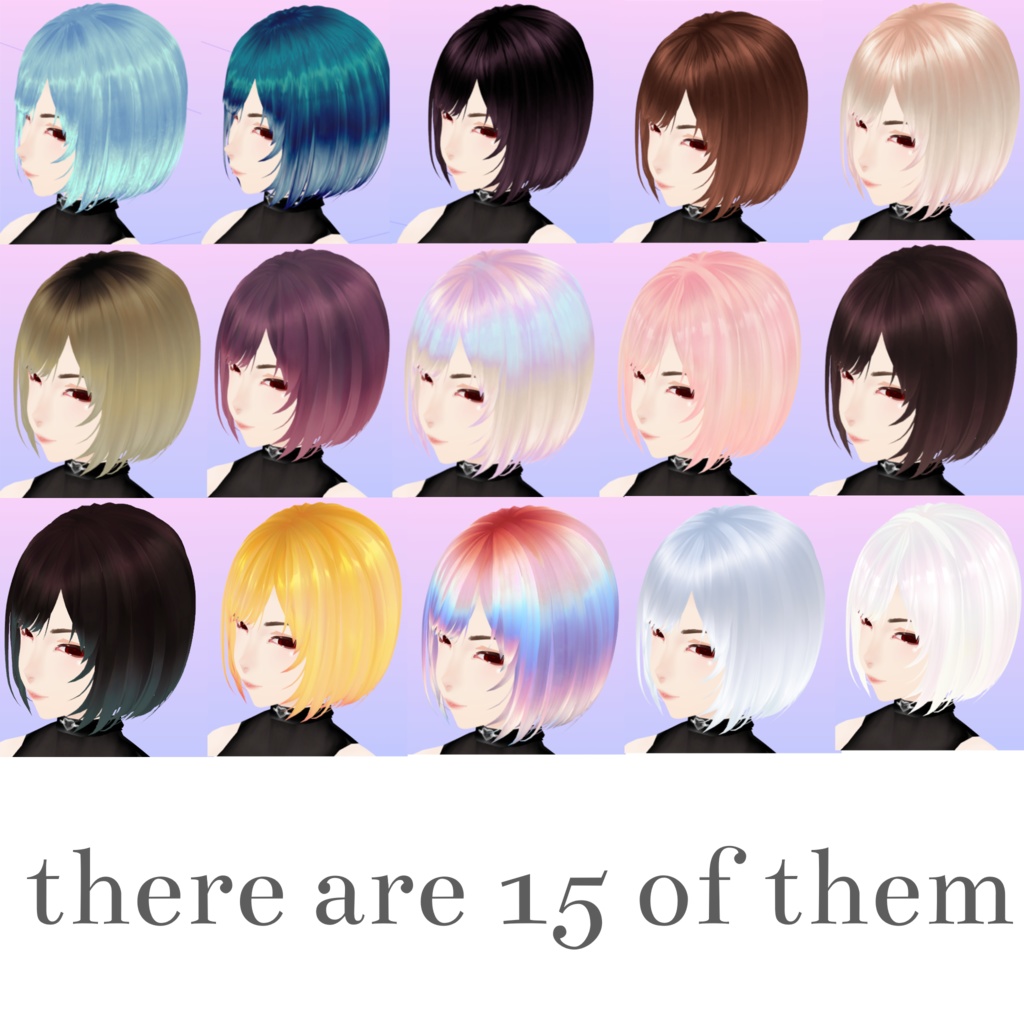 【FREE/無料】YABACOMの髪テクスチャ【VROID TEXTURE】