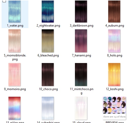 【FREE/無料】YABACOMの髪テクスチャ【VROID TEXTURE】