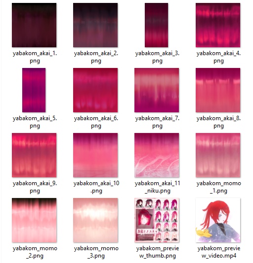 【FREE/無料】赤と桃色髪テクスチャ Red and Pink Hair Textures【VROID TEXTURE】