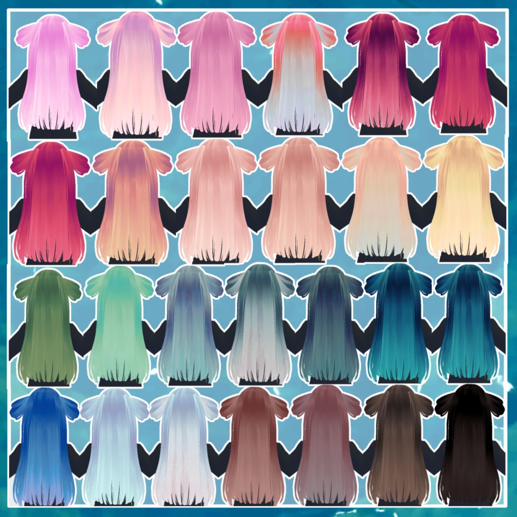 透明感色髪テクスチャ(ある程度)【VROID TEXTURE】