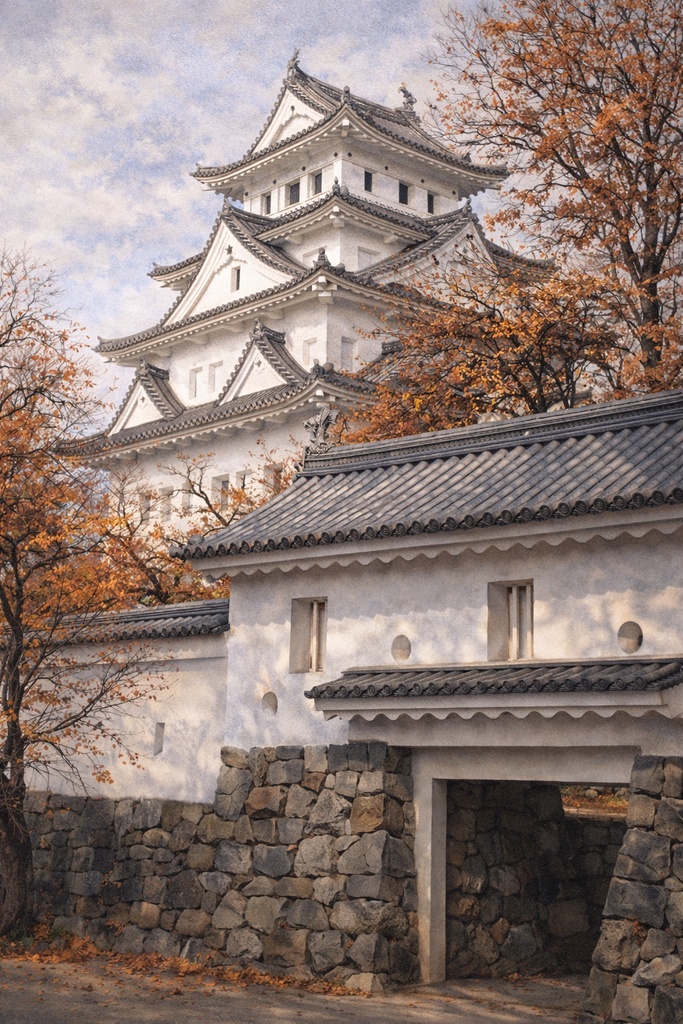 水彩で巡る 日本の名城