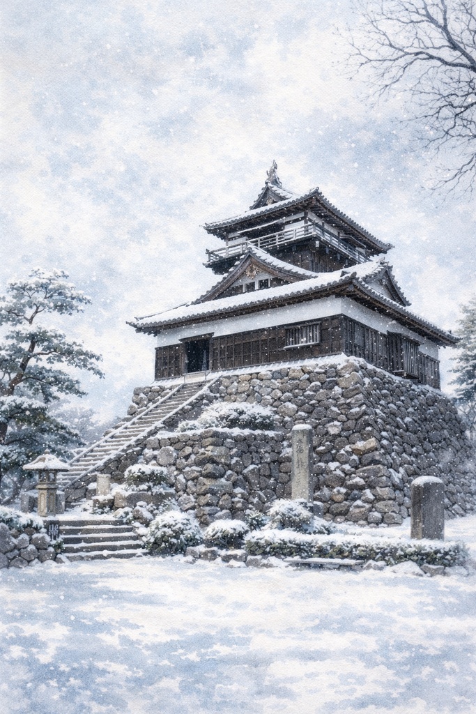 水彩で巡る 日本の名城