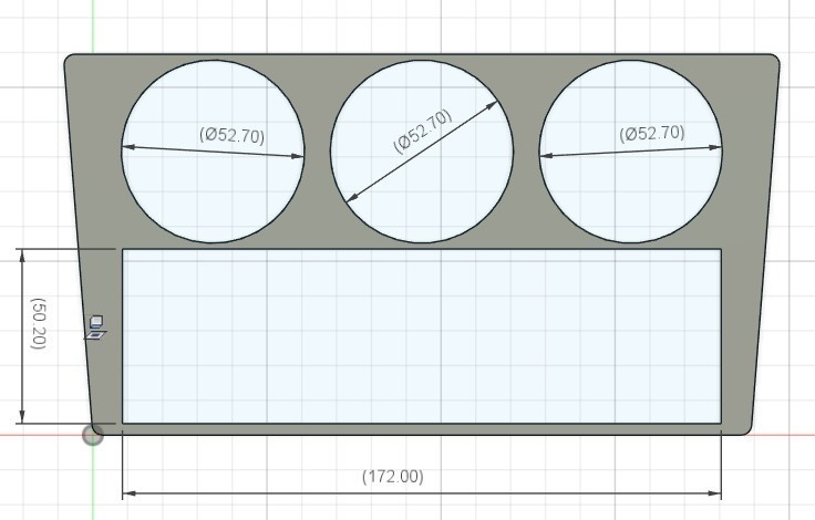 コルトラリーアート用 3連メーターパネル(52Φ×3)