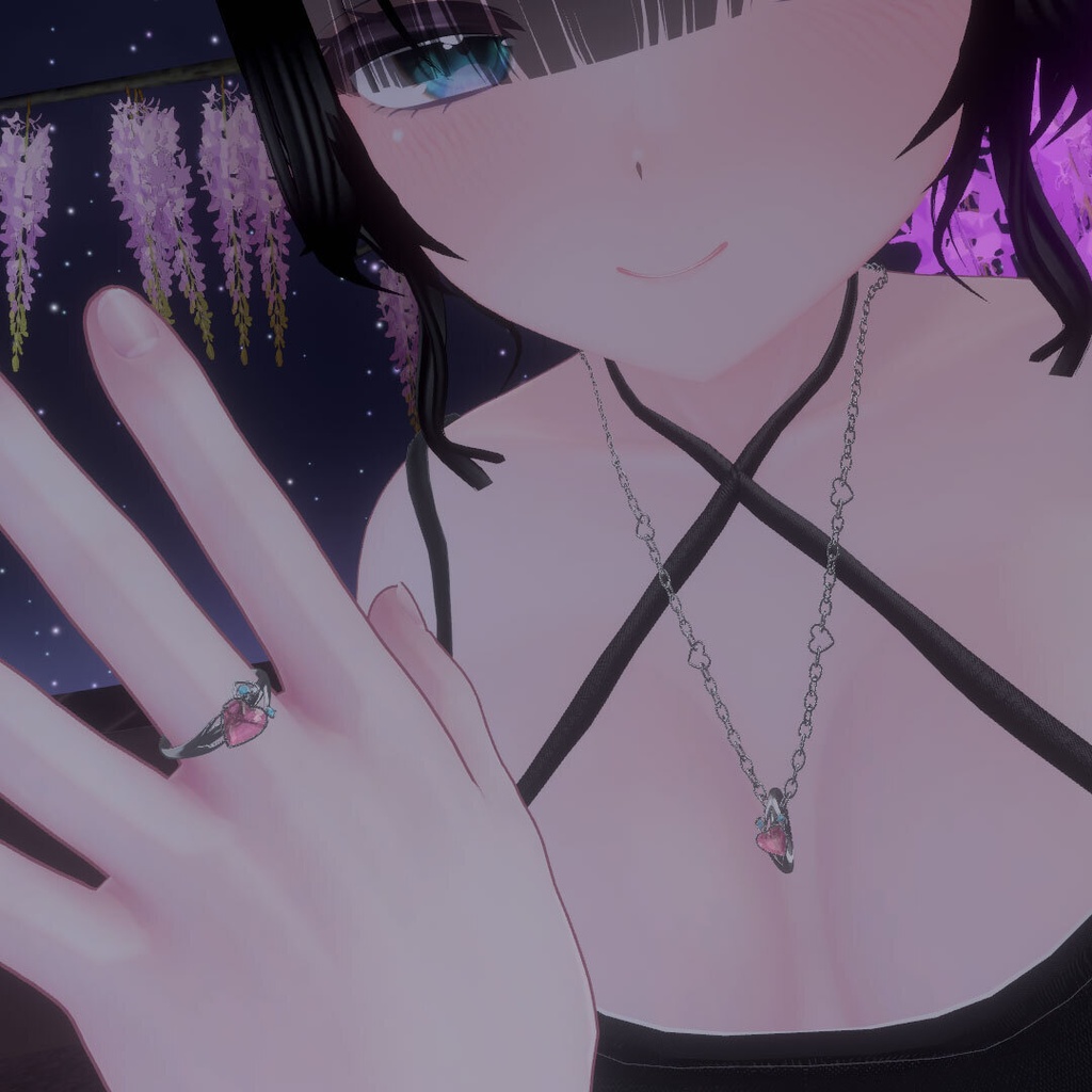【MA対応】HeartKnot — 指輪&ネックレスセット【VRChat】