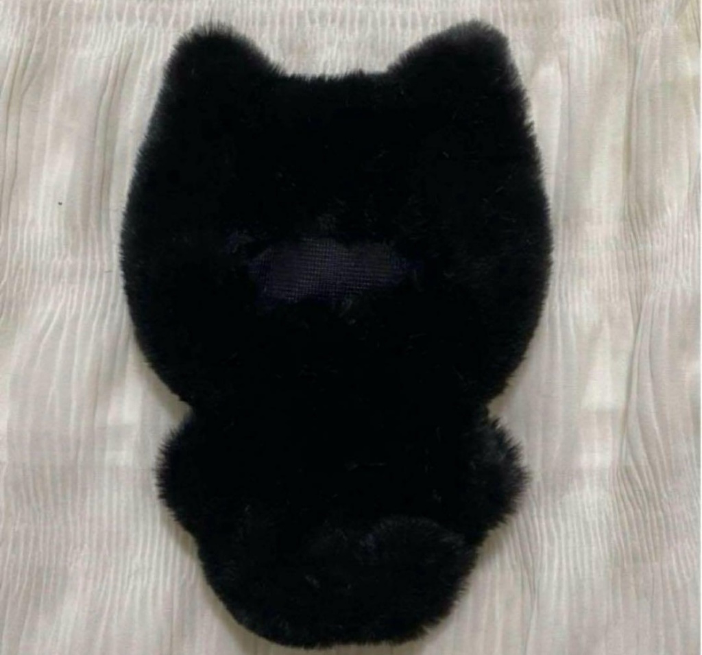 16センチ 猫耳 ブラック 黒猫 ぬい服 着ぐるみ ハンドメイド