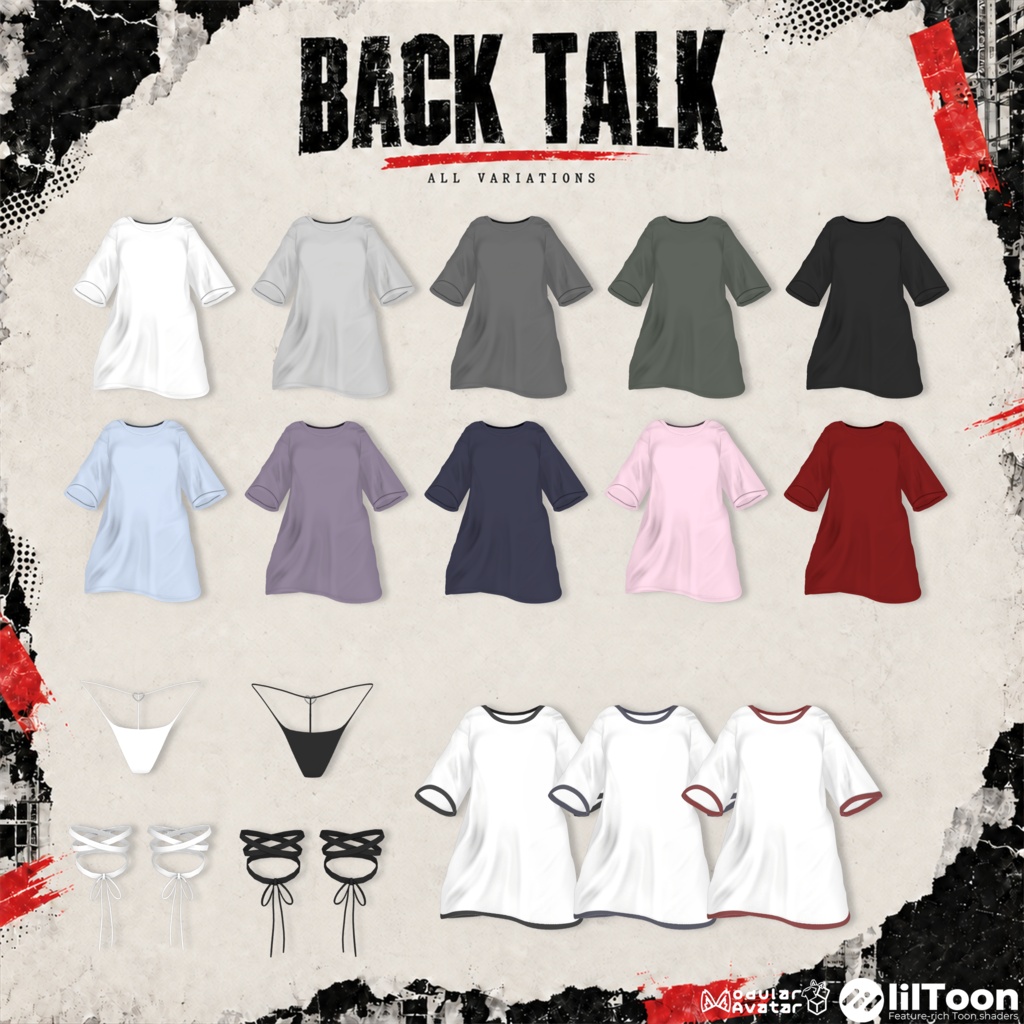 💬Launch Sale 【23 Avatars】NO_05. 💬 Back Talk | 背語りせがたり) ⚡