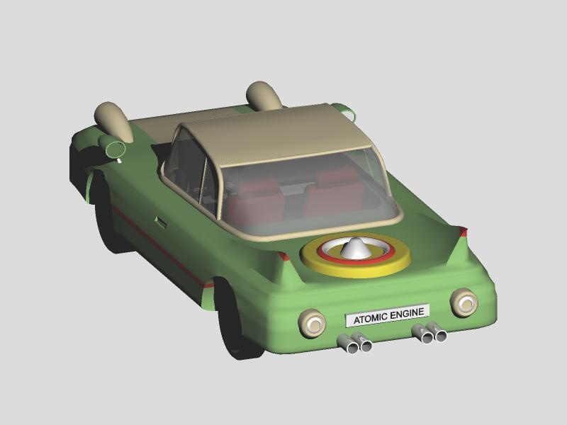 昭和レトロ:50年代風原子力カー