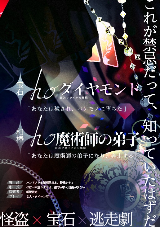 【待機所】12/31頒布予定 ※無料のみ CoC_アウルクロック -怪盗とダイヤモンドの邂逅-