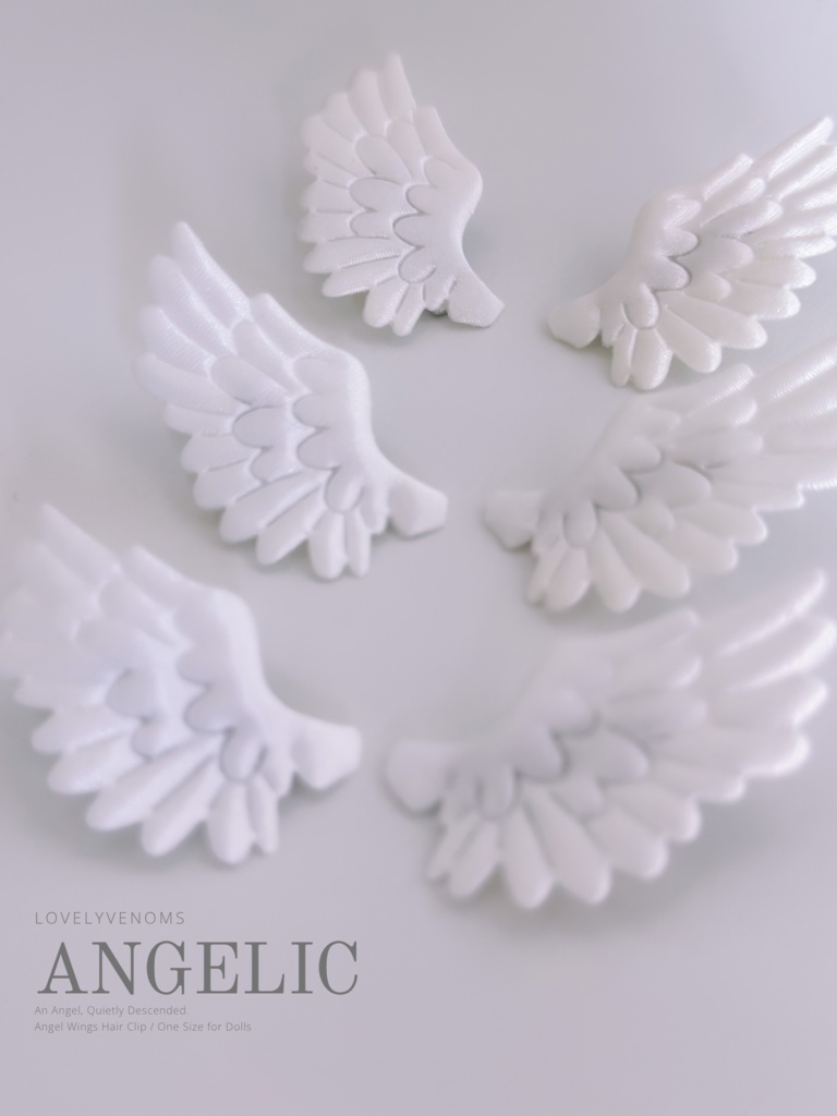 1/6~1/3ドールサイズ ／ANGELIC／翼ヘアクリップ