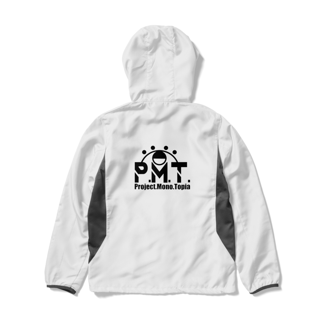 単眼ロゴ風ウィンドブレーカー ホワイト