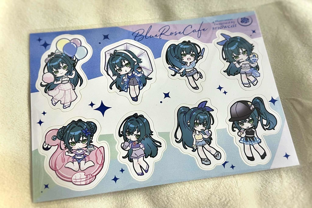 【BlueRose Cafe】学園アイドルマスター　月村手毬　ステッカーセット