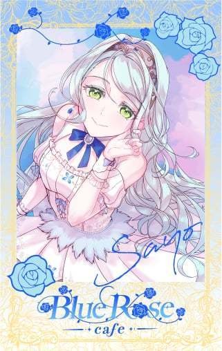 バンドリ Roselia 【BlueRose Cafe】 チェキ風イラストカードセット 礎の花冠ver.