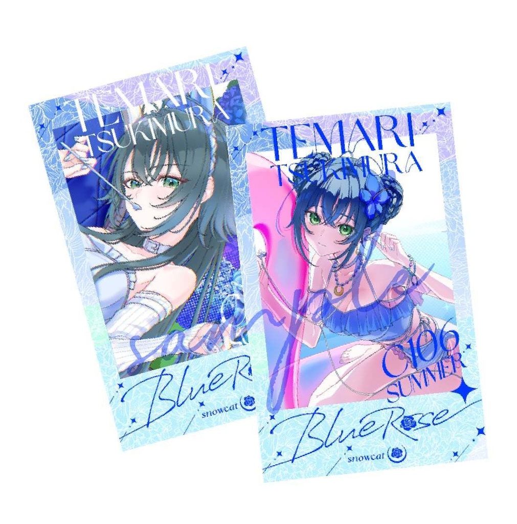 学園アイドルマスター　【BlueRose Cafe】 チェキ風イラストカードセット　夏の手毬ver