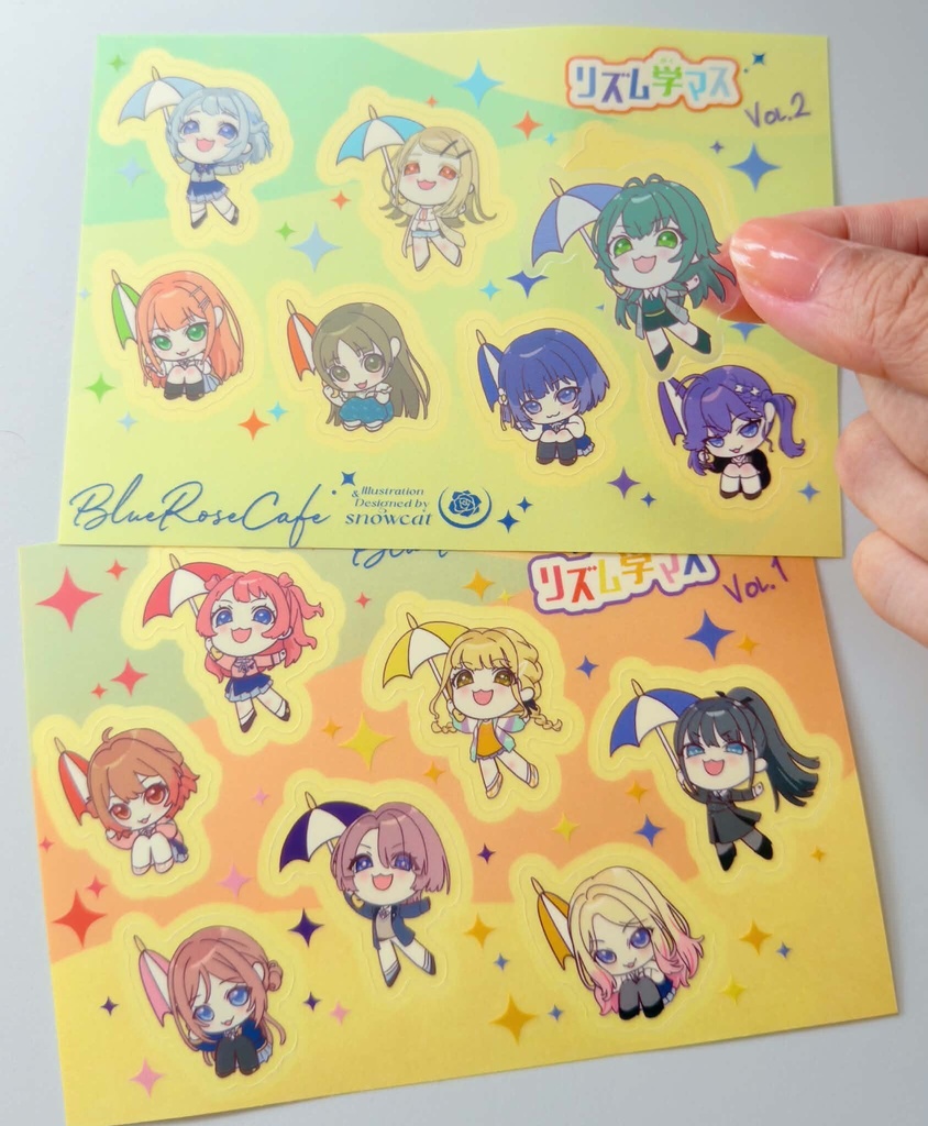 【BlueRose Cafe】[セット] C108 リズム学マス A6シール