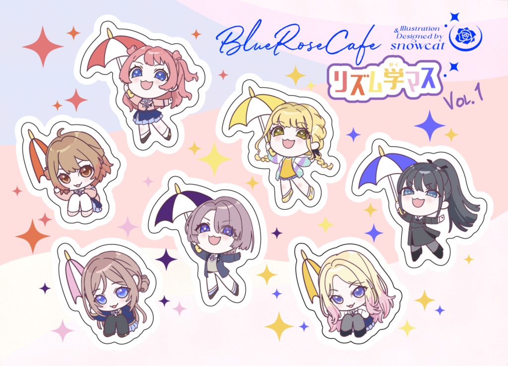 【BlueRose Cafe】C108 リズム学マス A6シール vol.1