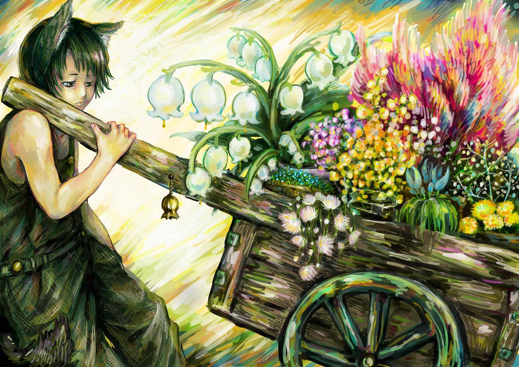 ポストカード４　『花売り少年』