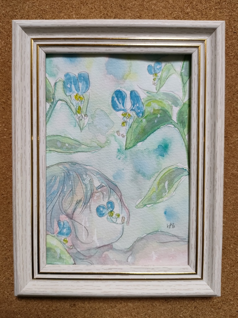 花を喰む少年シリーズ『ツユクサ』L判原画