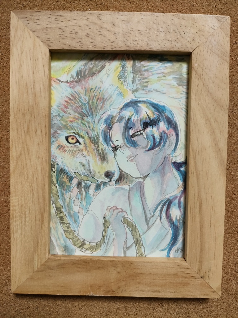 額装L判原画『狼神』