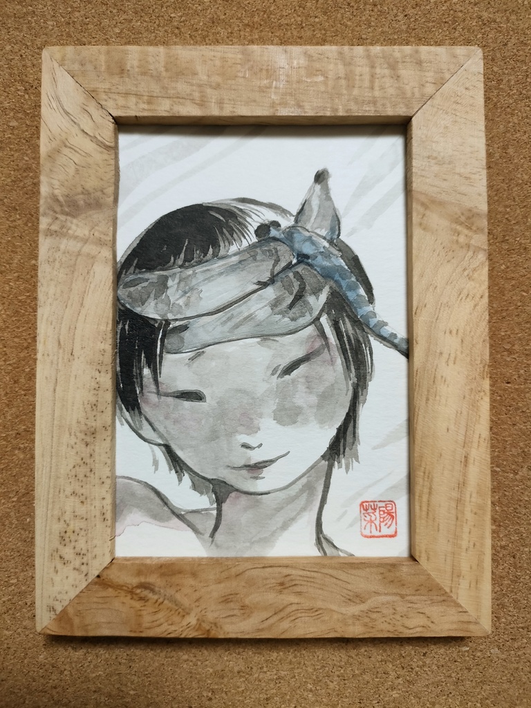 『シオカラトンボ』額装L判原画