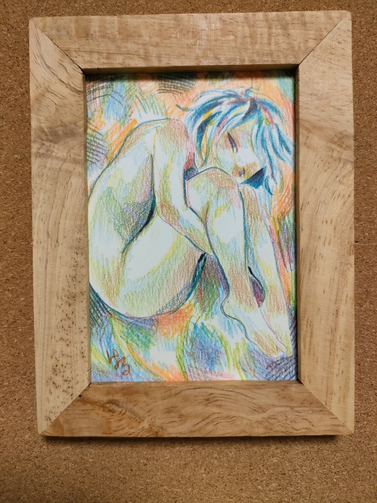 額装色鉛筆画4