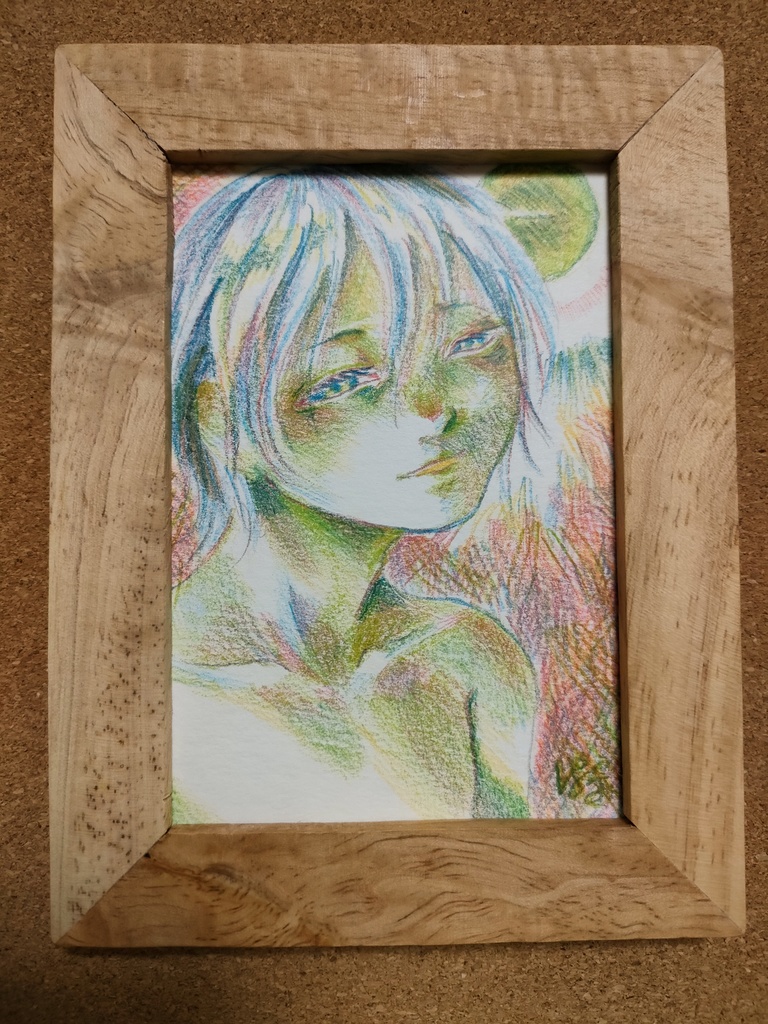 額装色鉛筆画7