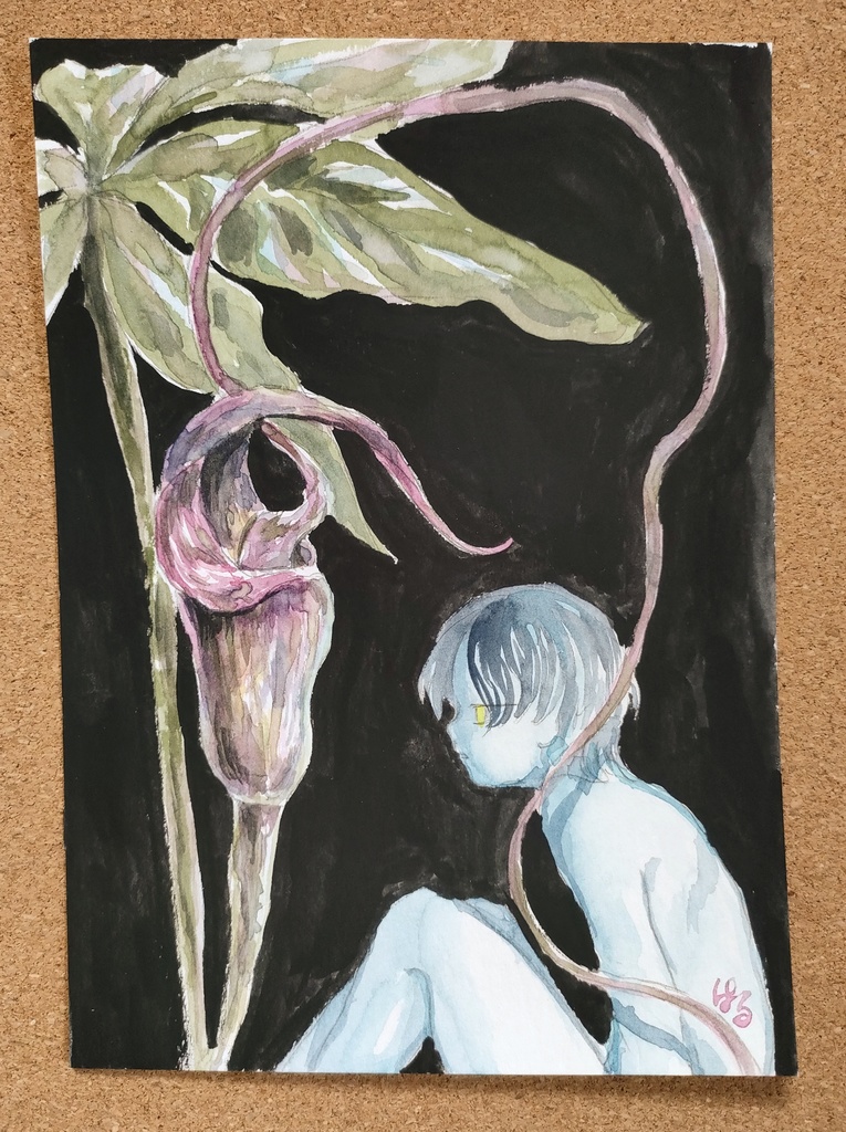 2L判原画『ウラシマソウと少年』