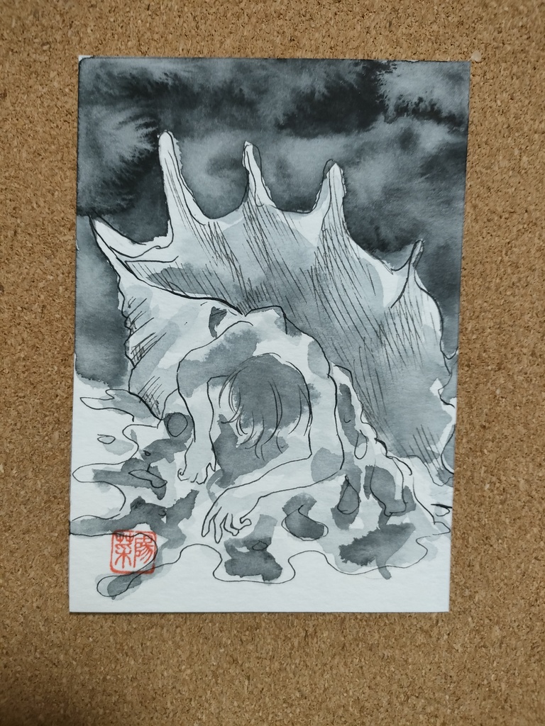 原画『クモガイと少年』