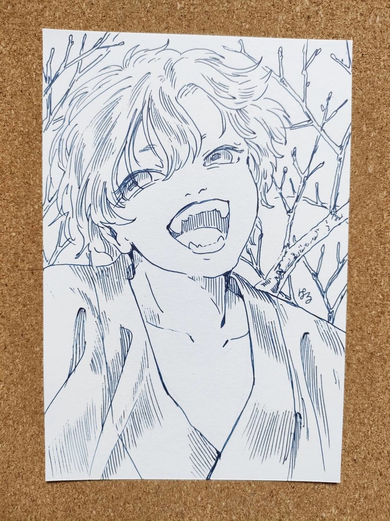 ボールペン原画『八重歯』