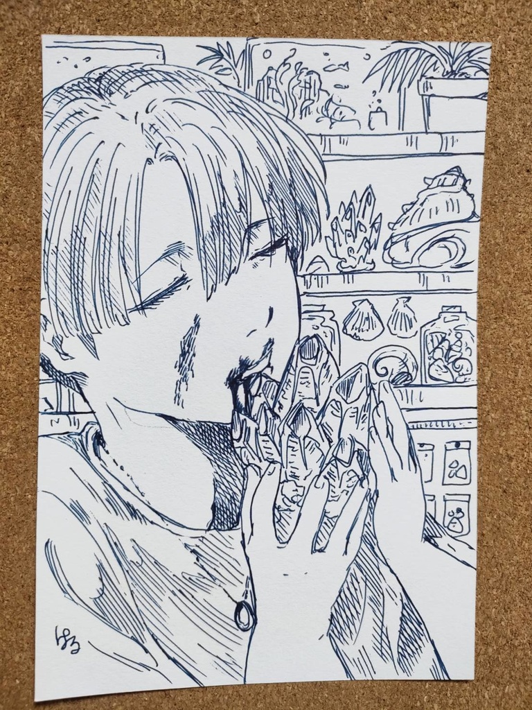 ボールペン原画『たからもの』