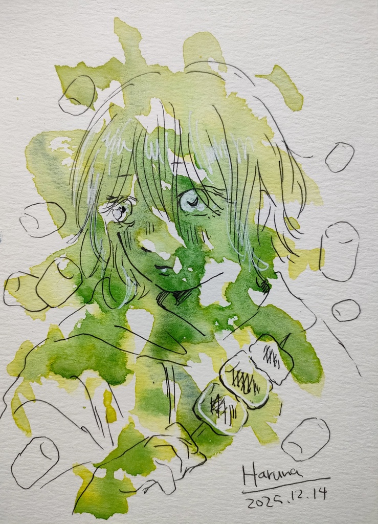 マシュマロ【不定形サイズドローイング】