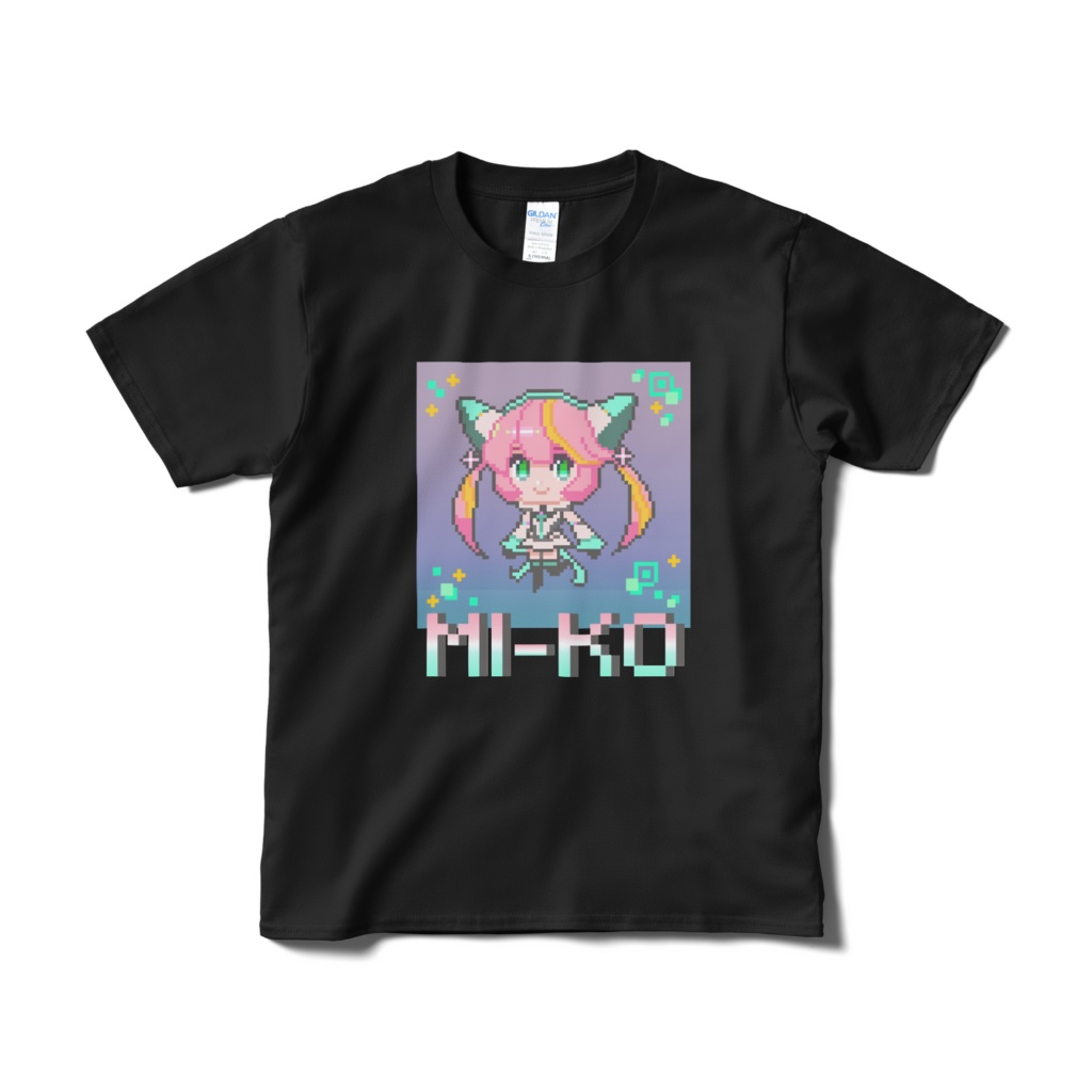 ミー子 キャラクターTシャツ(ドットグラフィック)