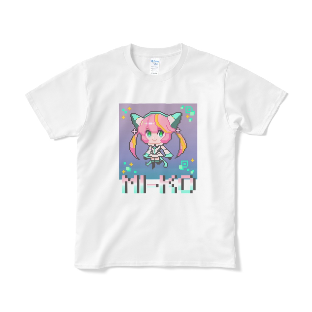 ミー子 キャラクターTシャツ(ドットグラフィック)