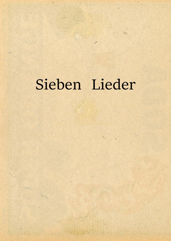 Sieben Lieder