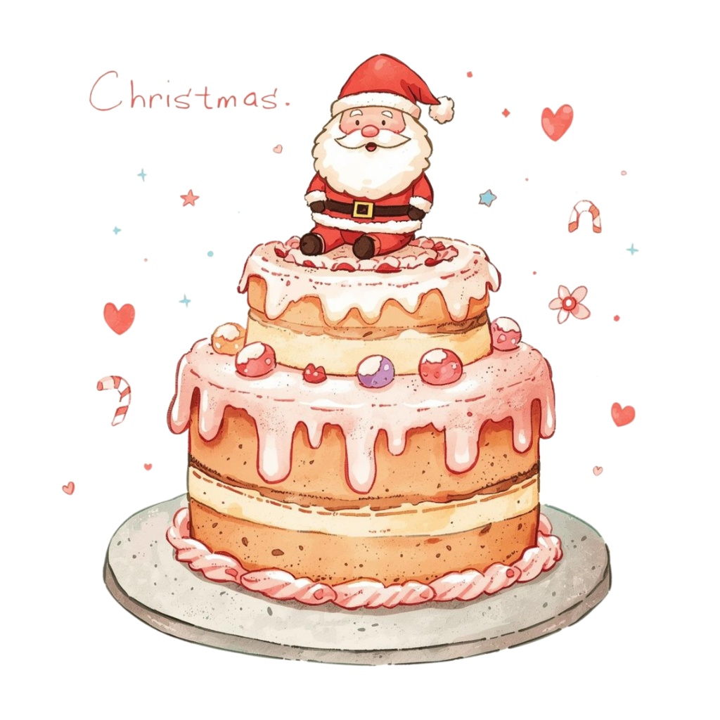 ほっこり手描きクリスマス イラスト素材10点セット(PNG形式)