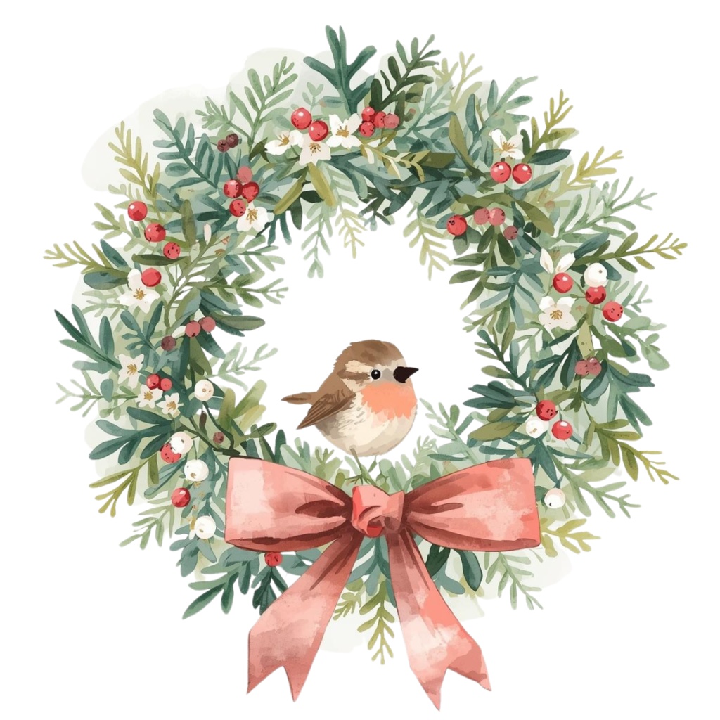 ほっこり手描きクリスマス イラスト素材10点セット(PNG形式)