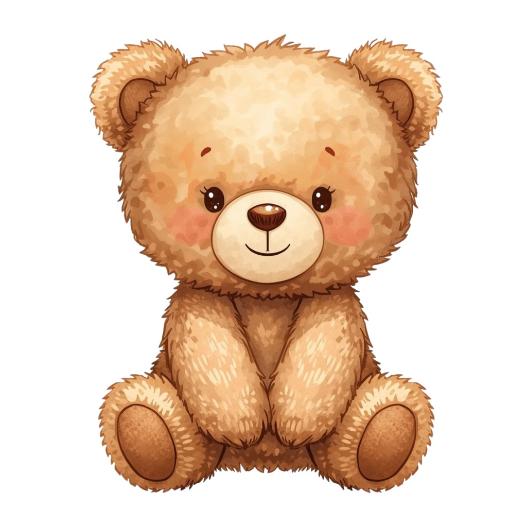 ふかふかアニマルズ – 手書き風ぬいぐるみクリップアート10種類(PNG形式)