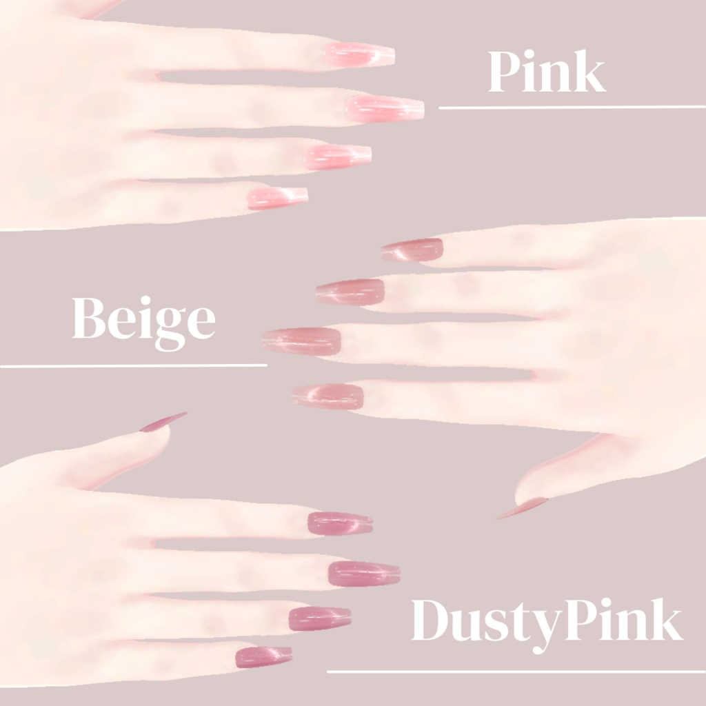 しなの / マグネットネイル / MDollnail対応