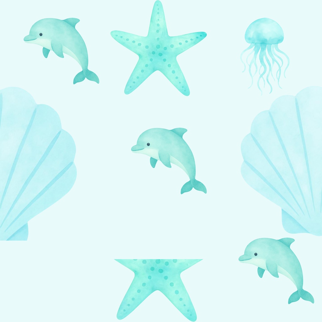 海系水色のデジタルペーパー