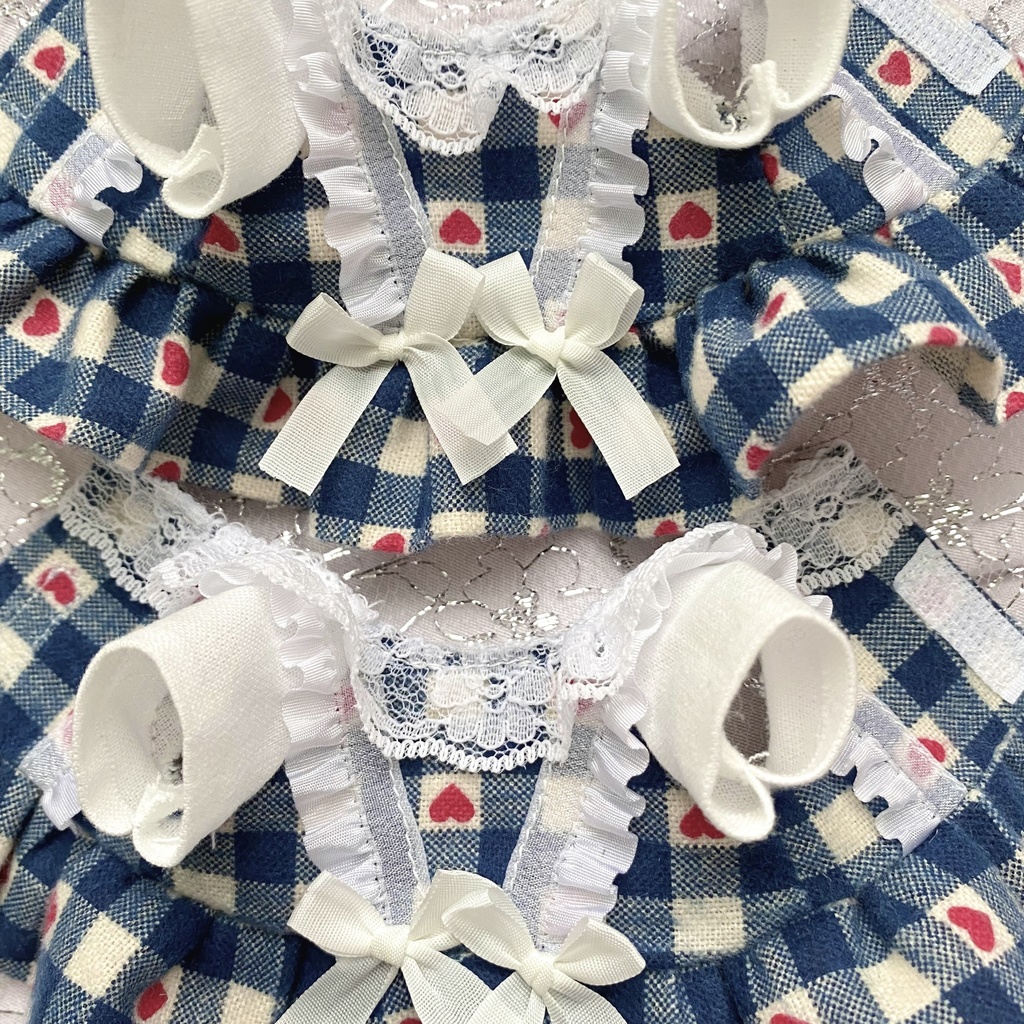 ギンガムハートワンピース