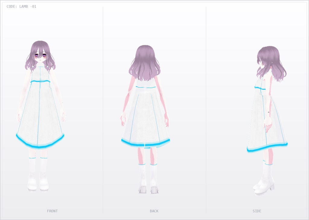 【VRoidモデル】CODE: LAMB -01【.vroid/.vrm】