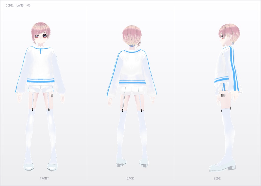 【VRoidモデル】CODE: LAMB -03【.vroid/.vrm】