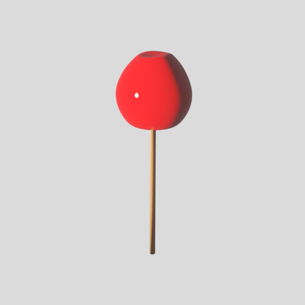 りんごあめ_3Dモデル