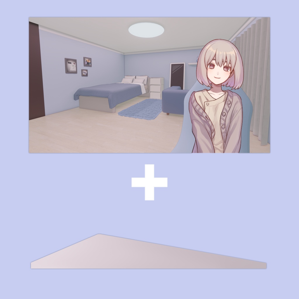 【Vtuberさん向け】配信用部屋背景-ふんわりA【商用利用OK】