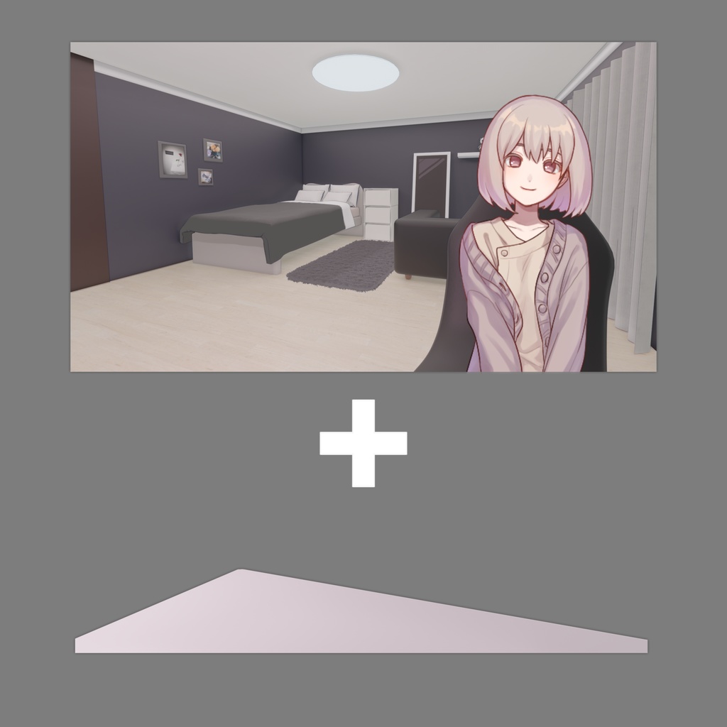 【Vtuberさん向け】配信用部屋背景-ふんわりA【商用利用OK】