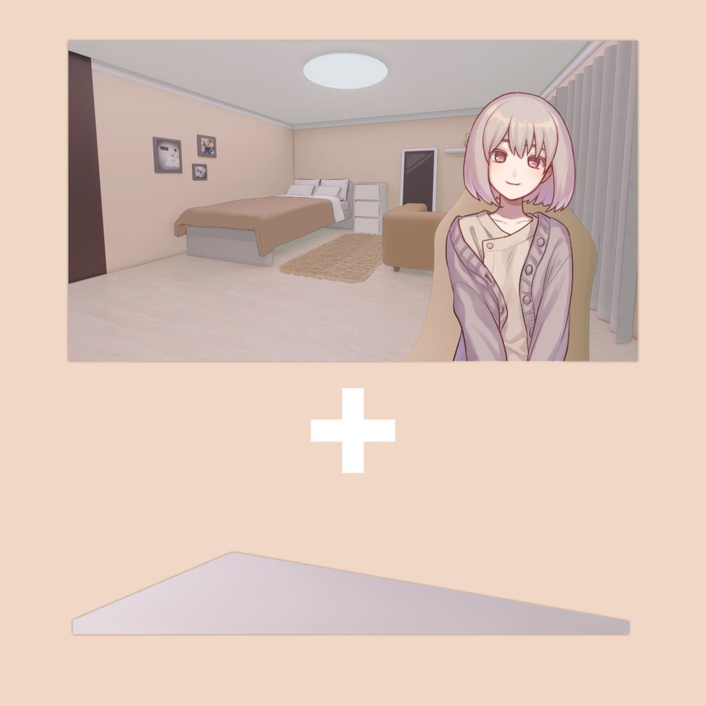 【Vtuberさん向け】配信用部屋背景-ふんわりA【商用利用OK】