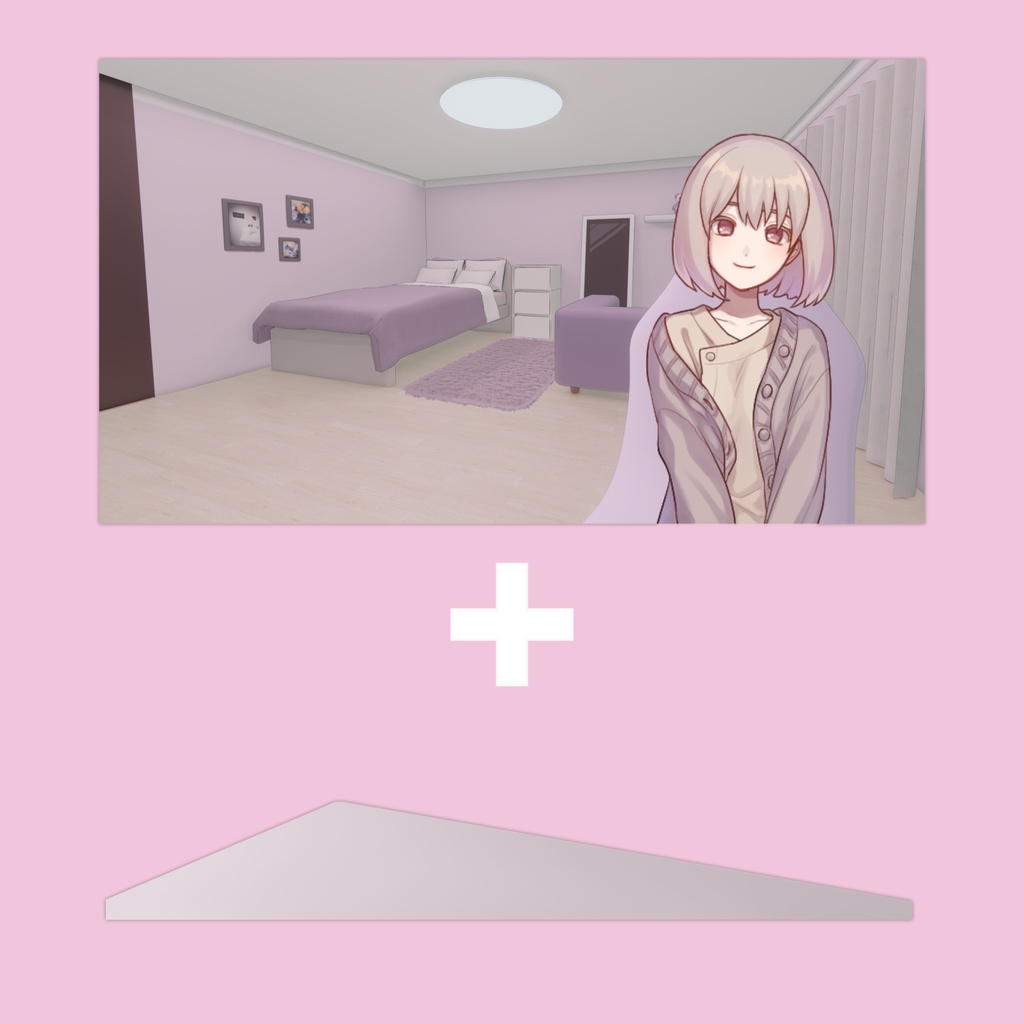 【Vtuberさん向け】配信用部屋背景-ふんわりA【商用利用OK】