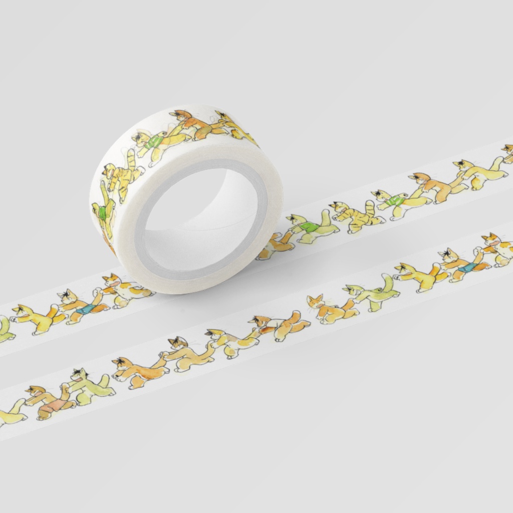 猫がいっぱいマスキングテープ